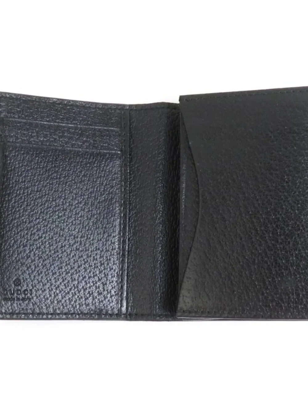 Auth GUCCI GG Marmont Card Case Holder Black Leather/Goldtone - Picture 7 of 10
